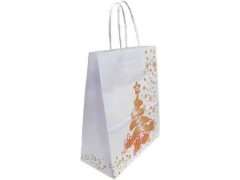 SACOLA KRAFT BRANCO OURO 17,5CM X 8,5CM X 21,5CM - comprar online
