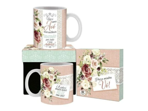 CANECA CERÂMICA VOCÊ É UMA AVÓ MARAVILHOSA - comprar online