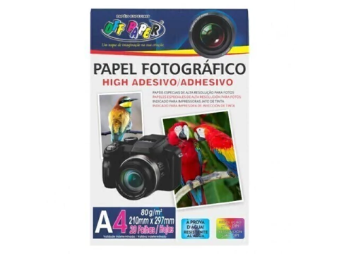 PAPEL FOTOGRAFICO ADESIVO A4 80G 20 FOLHAS - comprar online