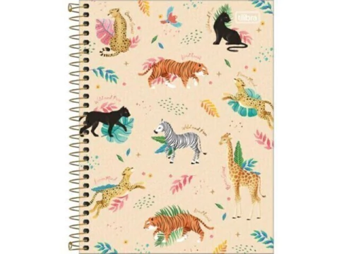 CADERNO COLEGIAL 01 MATERIA JUNGLE 80F CD - comprar online