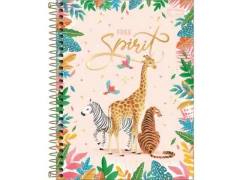 CADERNO COLEGIAL 01 MATERIA JUNGLE 80F CD - loja online