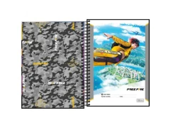 Imagem do CADERNO ESPIRAL 1/4 FREE FIRE 80FLS