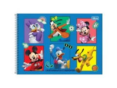 CADERNO CARTOGRAFIA E DESENHO ESPIRAL CD MICKEY 80FLS na internet