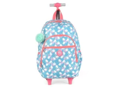 MOCHILA COM RODAS UP4YOU FLAMINGOS VERDE - LUXCEL na internet