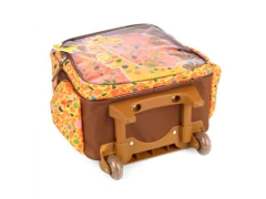Imagem do MOCHILA ESCOLAR DE CARRINHO GIRAFA MOSTARDA