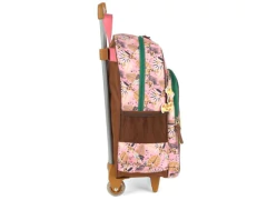 MOCHILA ESCOLAR DE CARRINHO UP4YOU GIRAFA ROSA - Papelaria Visão