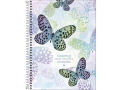 CADERNO UNIV DAISY DE 01 MATERIA 80FLS CAPA DURA