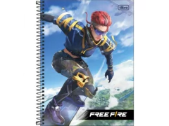 CADERNO DE 10 MATERIAS FREE FIRE 160FLS - Papelaria Visão