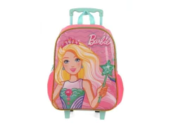 MOCHILA COM RODINHAS BARBIE VERDE - LUXCEL na internet