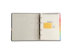 CADERNO CRIATIVO ARGOLADO QUADRICULADO - OFFWHITE - 17 X 24 - Papelaria Visão