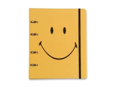 FICHARIO CADERNO CRIATIVO ARGOLADO SMILEY - AMARELO - 17X24 PAUTADO - comprar online