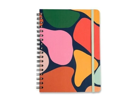 CADERNO WIRE-O ESQUEMA MANCHAS PAUTADO 17X24 MANCHAS AZUL - comprar online