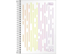 CADERNETA ESPIRAL CAPA PLASTICA 1/8 S PAUTA NEON KORI 80FLS - comprar online