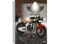 CADERNO DE 10 MATERIAS 160F MOTOS CD - Papelaria Visão