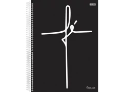 CADERNO ESPIRAL PEQUENO 1/4 PEQUENO 80F CRISTO CD - Papelaria Visão
