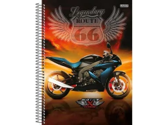 CADERNO ESPIRAL PEQUENO 1/4 PEQUENO 80F MOTOS CD - loja online