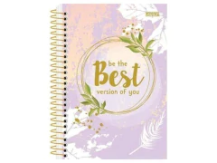 CADERNO ESPIRAL PEQUENO 1/4 80FLS MULHER CAPA DURA - Papelaria Visão