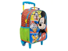 MOCHILA ESCOLAR DE CARRINHO MICKEY 16 GRANDE - comprar online
