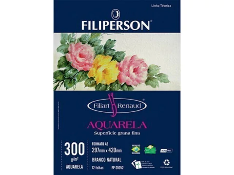 BLOCO FILIART RENAUD AQUARELA BRANCO 300G (A3) 12FLS - comprar online