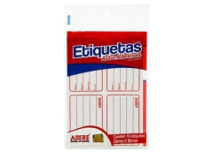 ETIQUETAS ESCOLAR BRANCA/VERMELHA ADERE 5380IV 53MMX80MM na internet