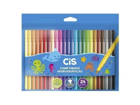 CANETINHA HIDROCOR CIS COM 24 CORES - comprar online