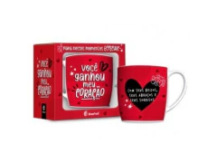 CANECA PORCELANA URBAN 360ML - VOCE GANHOU MEU CORACAO - comprar online