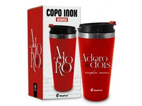COPO TERMICO EMBORRACHADO ADORO NOS DOIS 450ML - comprar online