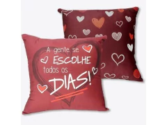 ALMOFADA FIBRA VELUDO 40X40CM TODOS OS DIAS - Papelaria Visão