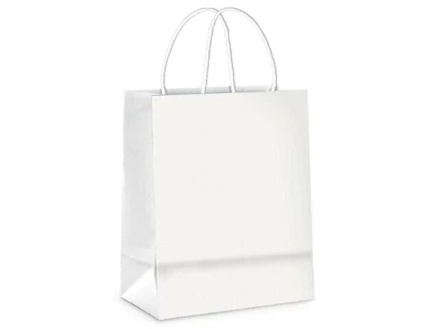 SACOLA PAPEL BRANCO M 26X19,5X9,5 C/1 UN na internet