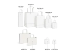 SACOLA PAPEL BRANCO M 26X19,5X9,5 C/1 UN - Papelaria Visão