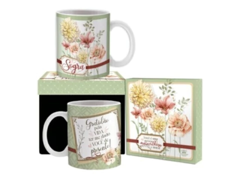 CANECA CERÂMICA SOGRA GRATIDÃO PELA VIDA - comprar online