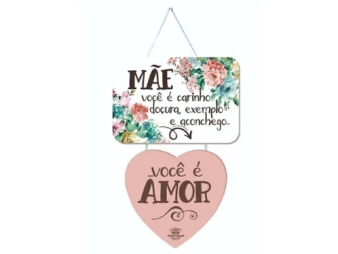 MÓBILE DE PAREDE MÃE VOCÊ É CARINHO....19,5X12 - comprar online