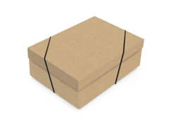 CAIXA RETANGULAR C TAMPA LISA KRAFT M 35X25X11CM