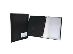 PASTA CATALOGO C 100 PLAST 0,06 OFICIO E C 4 COLCHETES PRETO na internet