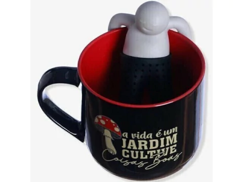 CANECA C/ INFUSOR P/ CHA CULTIVE COISAS BOAS 350ML na internet
