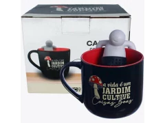 Imagem do CANECA C/ INFUSOR P/ CHA CULTIVE COISAS BOAS 350ML