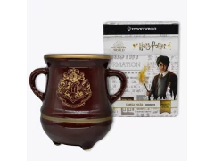 CANECA FORMATO 3D 350ML POCAO HOGWARTS DOURADA - Papelaria Visão