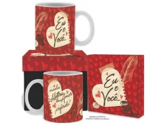 CANECA CERÂMICA MINHA HISTÓRIA DE AMOR FAVORITA 300ML - comprar online
