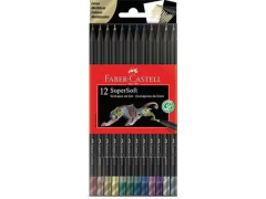 LAPIS DE COR SUPERSOFT 12 CORES METALICAS FABER CASTELL - comprar online