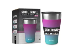 COPO TERMICO TRAVEL STONE DEGRADE ROSA 500ML - comprar online