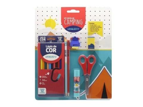 KIT LAPIS DE COR COM 12 CORES CAMPING LEOELEO - comprar online