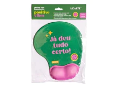 MOUSE PAD ERGONOMICO POSITIVE VIBES FELIZ BLISTER COM 1UND