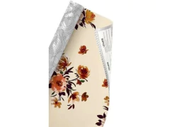 PLASTICO ADESIVO LEOTACK FLORAL BEGE 45CMX1M METRO 80 MICRA na internet