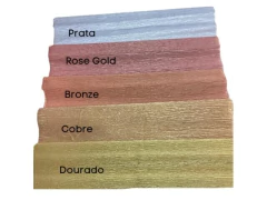 PAPEL CREPOM IMPERMEÁVEL PRATA METAL 48CMX2,00M - Papelaria Visão