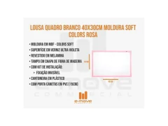 Imagem do QUADRO BRANCO UV SOFT COLORS 080 X 060 CM ROSA