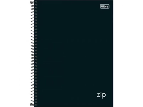 CADERNO DE 10 MATERIAS ZIP PRETO 160FLS