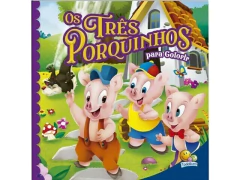 LIVRO INFANTIL CONTOS CLASSICOS PARA COLORIR: TRES PORQUINHOS - comprar online