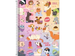 CADERNO DE 10 MATERIAS FEMININO HUG ME 160FLS CAPAS SORTIDAS na internet