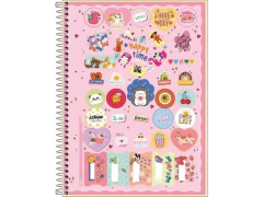 CADERNO DE 10 MATERIAS FEMININO HUG ME 160FLS CAPAS SORTIDAS - loja online