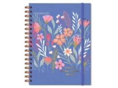 CADERNO PAUTA E PONTO PRIMAVERA AZUL - comprar online